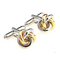 Men\'s Fashion Gold Alloy French Shirt Cufflinks (1-Pair)