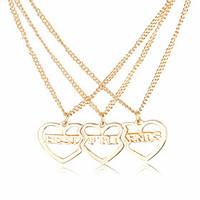 Men\'s Women\'s Couple\'s Pendant Necklaces Necklace Lockets Necklaces Charms Pendants Jewelry AlloyDangling Style Heart Hip-Hop