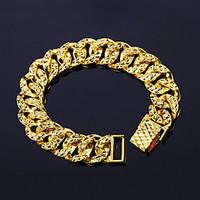 mens womens chain bracelet copper gold plated 24k plated gold fashion  ...