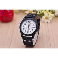 Men\'s Fashion Big Dial Quartz Analog Leather Band Sports Wrist Watch(Assorted Colors) Cool Watch Unique Watch