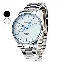 Men\'s Simple Dial Silver Alloy Quartz Wrist Watch (Assorted Colors) Cool Watch Unique Watch