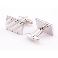 Men\'s Fashion Silver Alloy French Shirt Cufflinks (1-Pair)