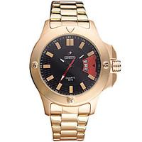 Men\'s Fashion Watch Wrist watch Quartz Calendar Alloy Band Cool Casual Unique Creative Black Silver Gold Rose Gold