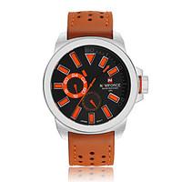 Men\'s Women\'s Unisex Sport Watch Dress Watch Fashion Watch Wrist watch Quartz Genuine Leather Band Charm Casual Multi-Colored