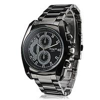 Men\'s Business Style Black Alloy Quartz Wrist Watch Cool Watch Unique Watch