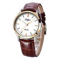 Men\'s Fashion Watch Quartz Water Resistant / Water Proof Leather Band Casual Brown