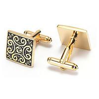 Men\'s Fashion Vintage Gold Alloy French Shirt Cufflinks (1-Pair)