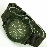 mens fashion watch quartz fabric band casual black blue green