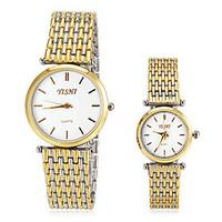 Men\'s Women\'s Dress Watch Fashion Watch Wrist watch Quartz Stainless Steel Band Gold