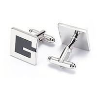 Men\'s Fashion Silver Alloy French Shirt Cufflinks (1-Pair)