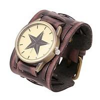 Men\'s Personalized Retro Leather Bracelet Watch Wrist Watch Cool Watch Unique Watch Fashion Watch