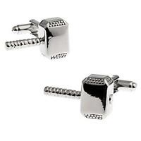 Men\'s Fashion Hammer Style Silver Alloy French Shirt Cufflinks (1-Pair)