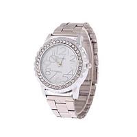 mens womens couples fashion watch quartz stainless steel band silver g ...