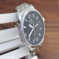 Men\'s Fashion Watch Quartz Alloy Band Casual Silver