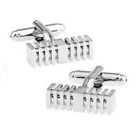 Men\'s Fashion Silver Alloy French Shirt Cufflinks (1-Pair)