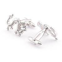 mens fashion dragon style silver alloy french shirt cufflinks 1 pair