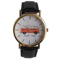 Men\'s Unisex Fashion Watch Wrist watch Casual Watch Quartz / Leather Band Vintage Charm Word Watch Black White Brown White Black Brown