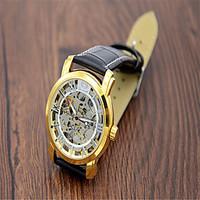 mens fashion watch quartz leather band casual black