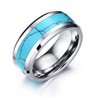 Men\'s Ring Basic Fashion Personalized Euramerican Simple Style Tungsten Steel Circle Round Geometric Jewelry ForParty Anniversary