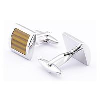 mens fashion yellow crystal alloy french shirt cufflinks 1 pair