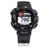 Men\'s Fashion Watch Digital Watch Digital Silicone Band Black Blue