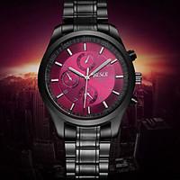 mens japanese analog quartz black steel band water resistant dress wat ...