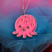 Metal Octopus Pendant Necklace