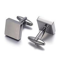 mens fashion square black alloy french shirt cufflinks 1 pair