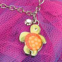 Metal Sea Turtle Charm Necklace