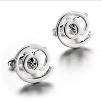 Men\'s Fashion Symbol @ Silver Alloy French Shirt Cufflinks (1-Pair) Christmas Gifts