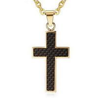 Men\'s Pendant Necklaces Pendants Stainless Steel Cross Cross Gold Silver Jewelry Daily Casual 1pc