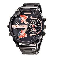 Men\'s Kids\' Sport Watch Military Watch Dress Watch Fashion Watch Wrist watch Calendar Dual Time Zones Punk Large Dial QuartzStainless