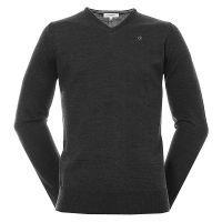 Merino V Neck Sweater - Charcoal