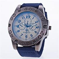 mens sport watch fashion watch quartz nylon band black blue green