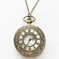 Men\'s Pocket Watch Automatic self-winding Alloy Band Silver Gold