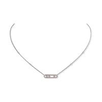 messkia 18ct white gold move classique diamond necklace