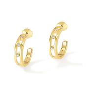 Messika 18ct Yellow Gold Diamond Half Hoop Earrings