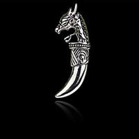 Men\'s Fashion Vintage Dragon Wolf Tooth Brooch