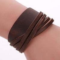 Men and women Fashion Leather Bracelet Manual Hand Rope Braided Leather Bracelet Woven Bracelet Christmas Gifts