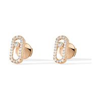 Messika 18ct Rose Gold Move Classique Diamond Earrings