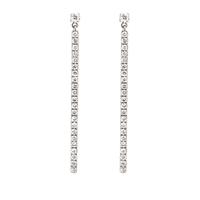 messika 18ct white gold gatsby diamond bar earrings