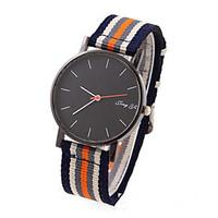 Men\'s Women\'s Unisex Sport Watch Fashion Watch Wrist watch Quartz Fabric Band Vintage Casual Multi-Colored