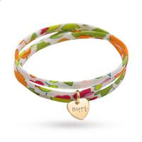 Message by Merci Maman Be Happy Gold Plated Liberty Wrap Bracelet
