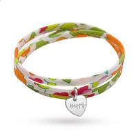 Message by Merci Maman Be Happy Sterling Silver Liberty Wrap Bracelet