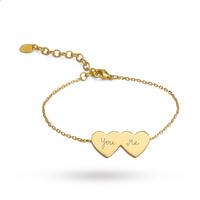 message by merci maman you me gold plated bracelet