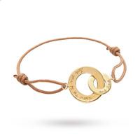 message by merci maman to the moon back gold plated bracelet