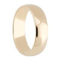 Men\'s 18ct gold 6mm classic court wedding ring