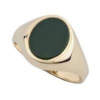 Men\'s 9ct gold bloodstone signet ring