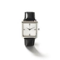 Mens Black Leather Square Watch*, Black