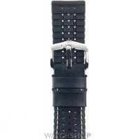 Mens Hirsch Stainless Steel Tiger 120mm/80mm Leather/Caoutchouc Strap Size 22mm 0915075050-2-22